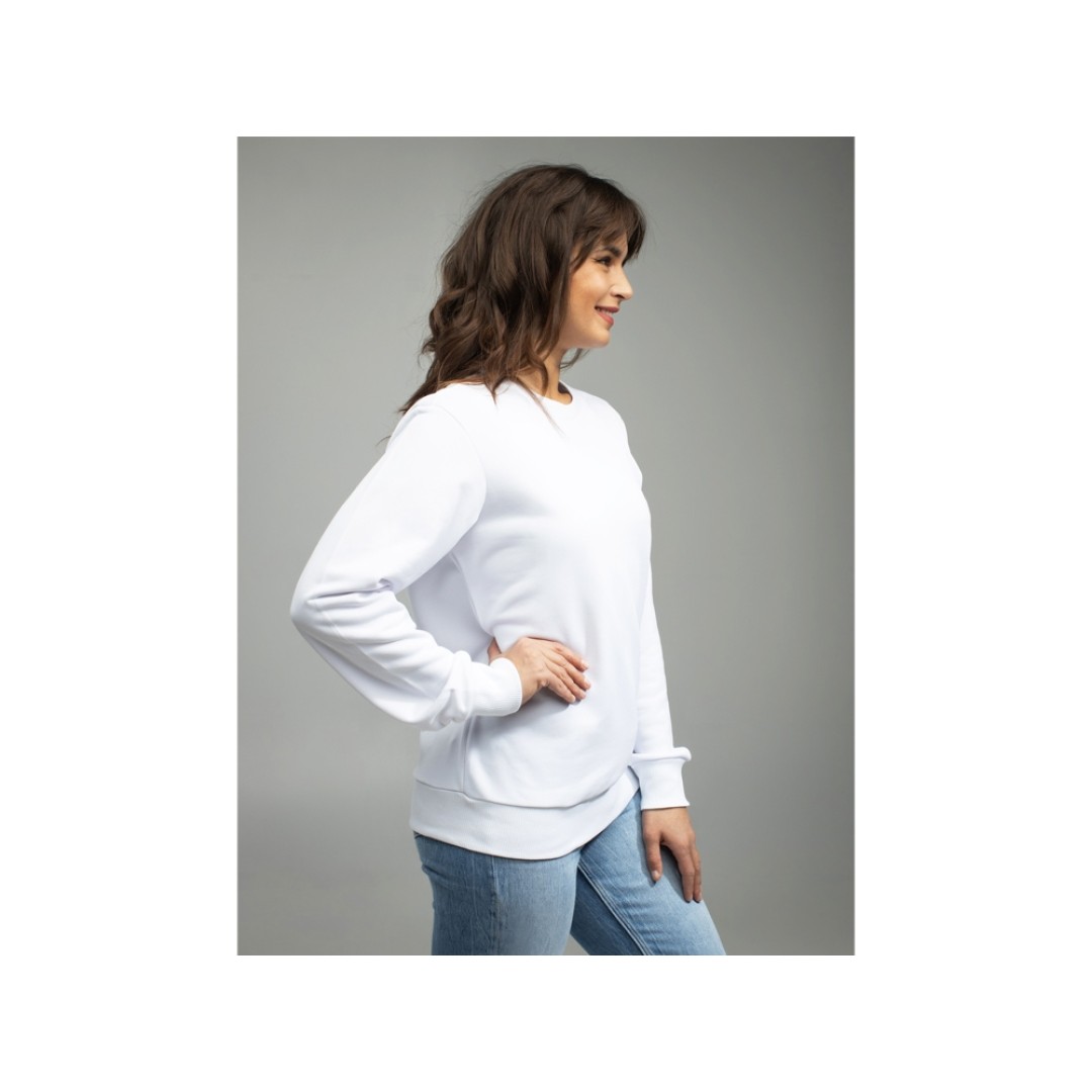 Толстовка втачной рукав. Модель 1 (Футер петлевой) (Размер 52-182, Цвет Белый)