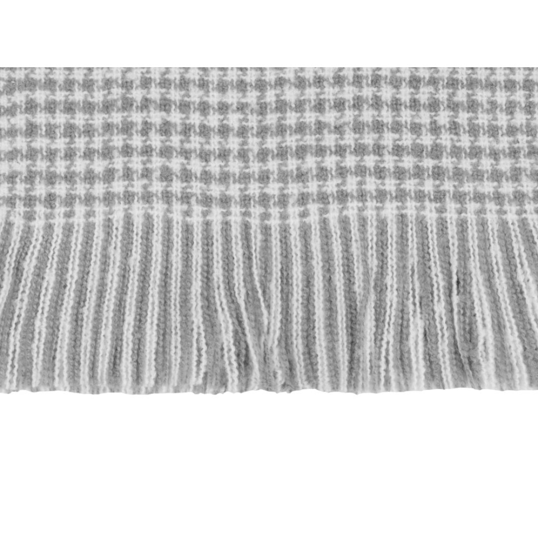Акриловый плед Harp 130x180 см, белый/холодный серый