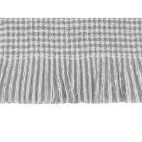 Акриловый плед Harp 130x180 см, белый/холодный серый