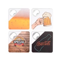 Подставка для кружки с открывалкой «Liso», черный/белый