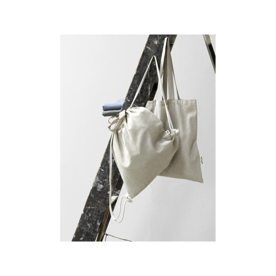 Pheebs 150 г/м2 Aware™ рюкзак со шнурком из переработанных материалов - Черный