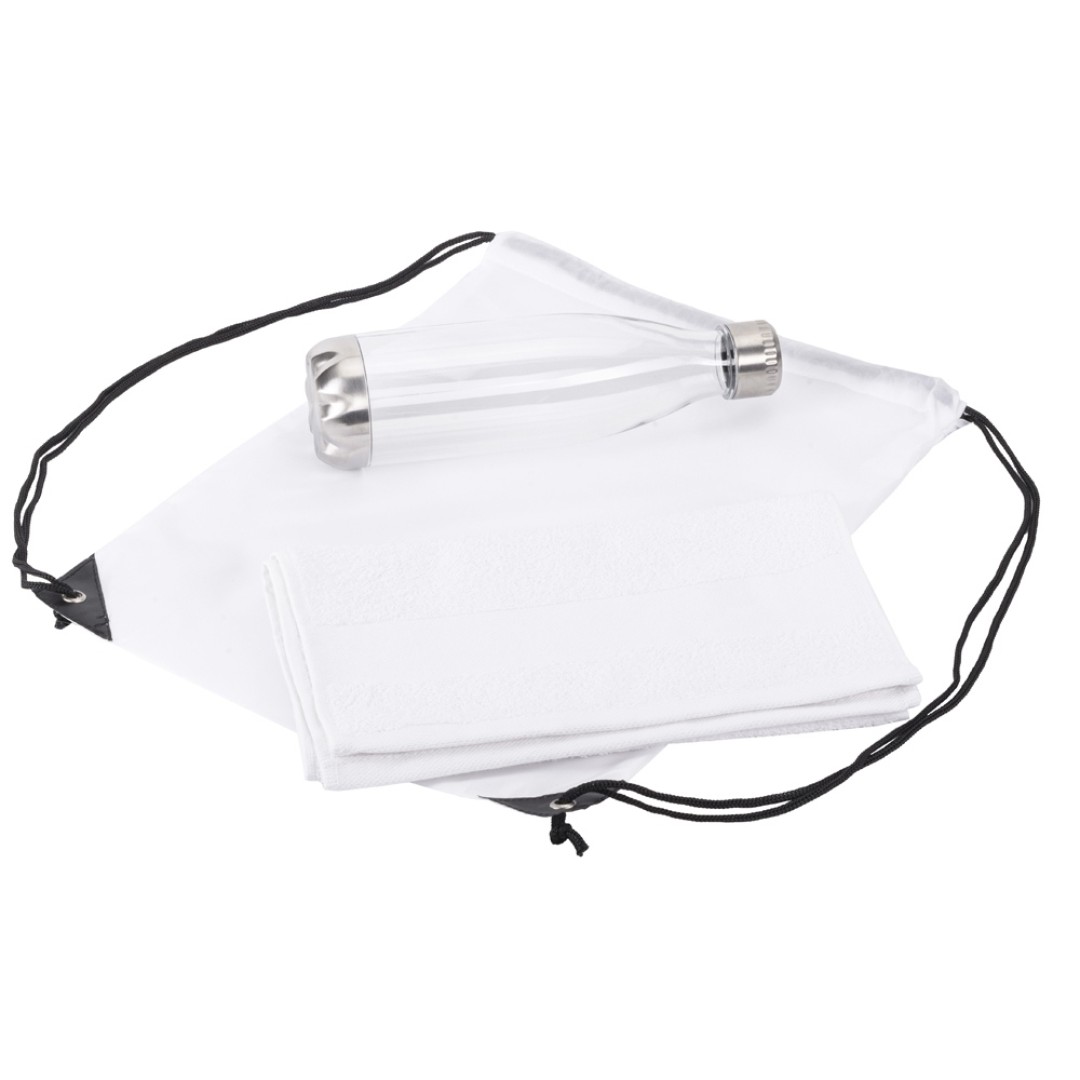 Спортивный набор с бутылкой и полотенцем «Beginner», белый