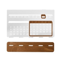 Вечный календарь Evermore 210х127 мм: фанера 3 мм, орг стекло 4 мм, упаковка в плотный крафт конверт