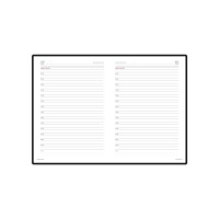 Ежедневник недатированный А6+ "Sidney Nebraska", синий (серебряный обрез)