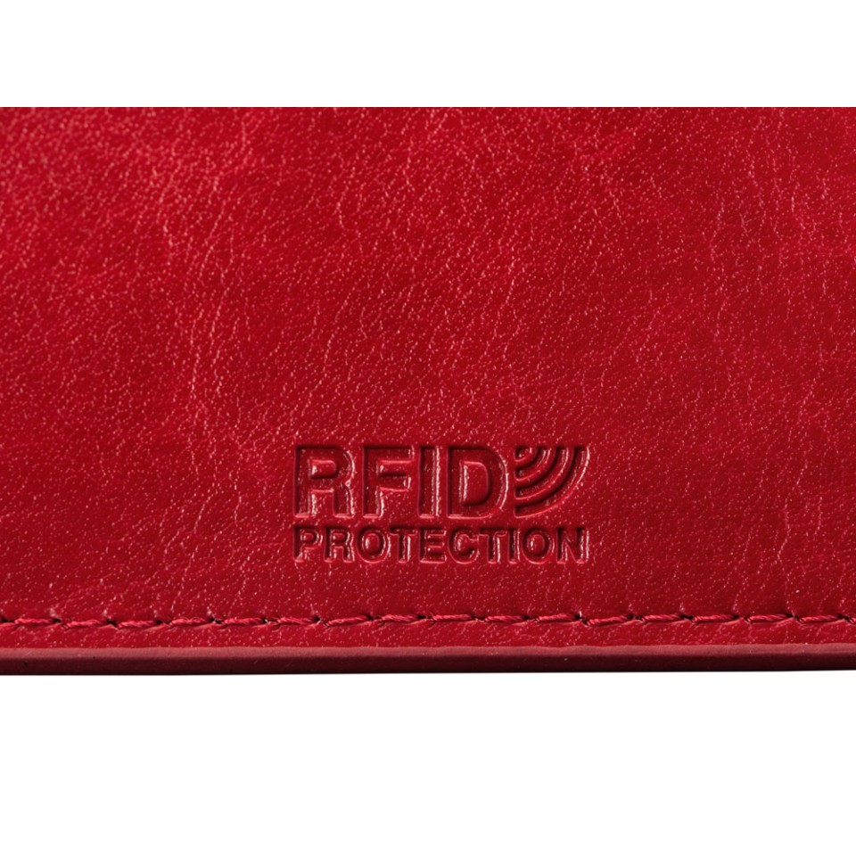 Картхолдер для 6 пластиковых карт с RFID-защитой "Fabrizio", красный