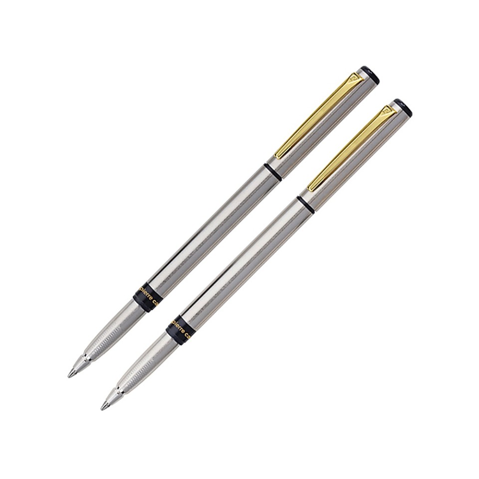 Набор Pierre Cardin PEN&PEN: ручка шариковая + роллер. Цвет - серебристый. Упаковка Е.