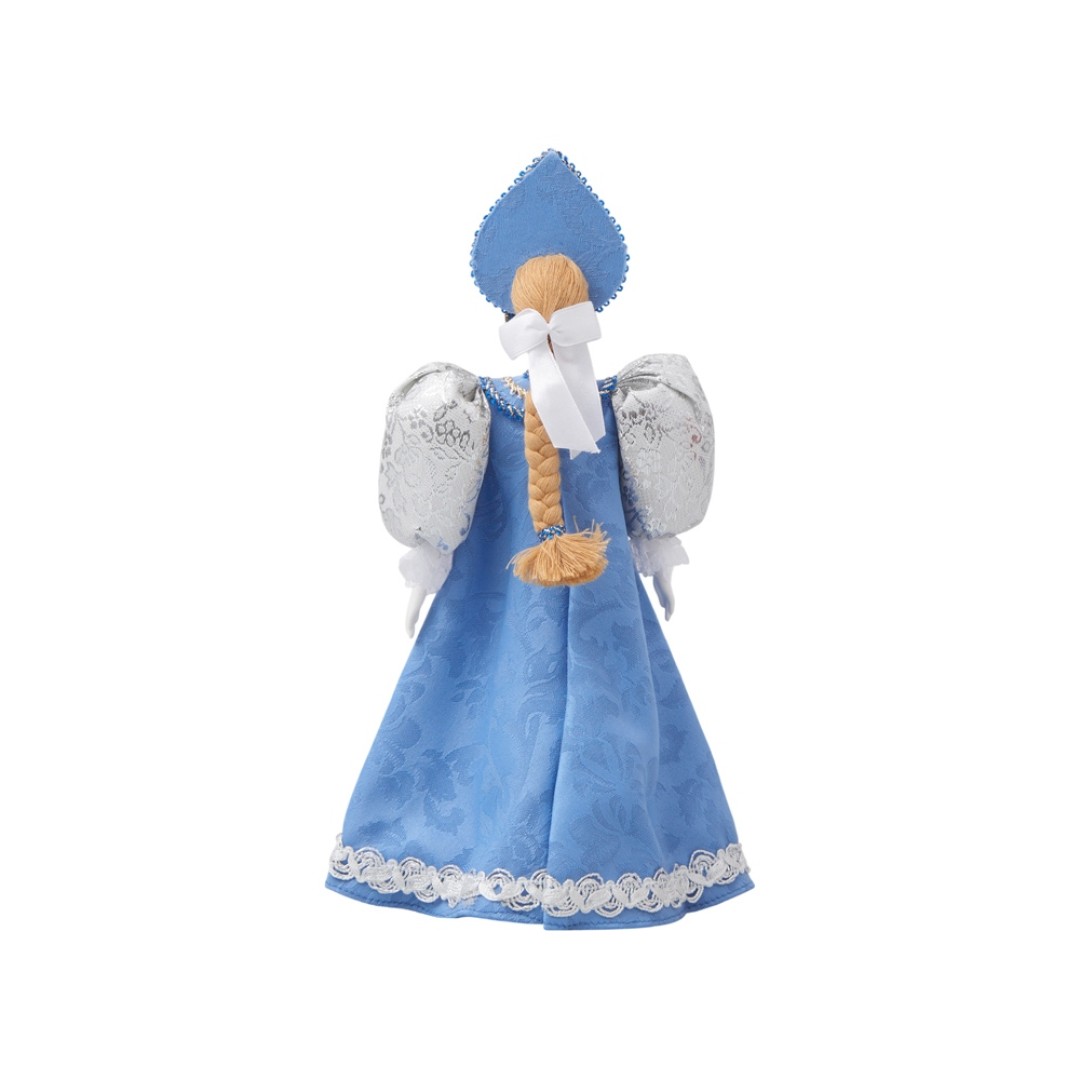 Подарочный набор: кукла фарфоровая, крем-мед, голубой