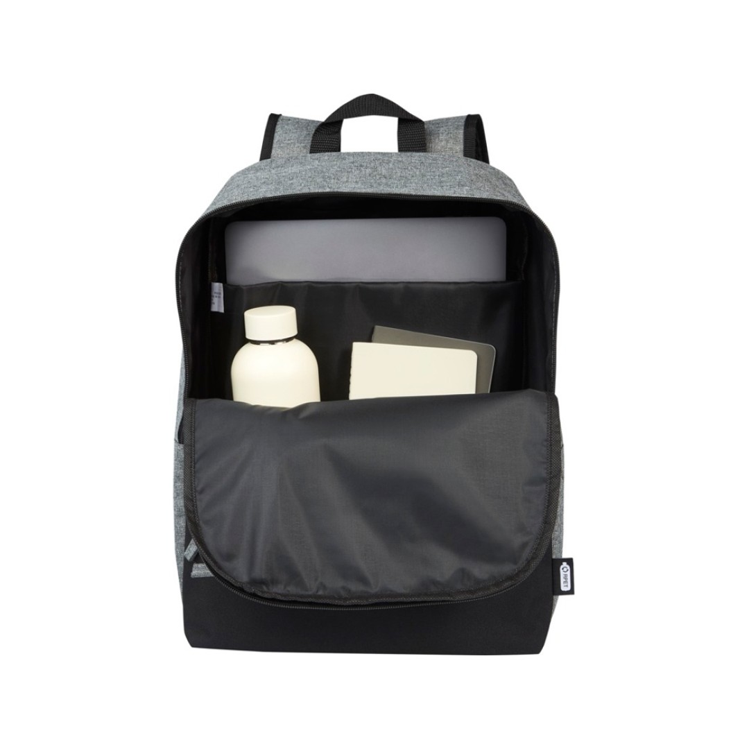 Двухцветный рюкзак для ноутбука 15" Reclaim объемом 14 л, изготовленный из переработанных материалов по стандарту GRS, серый яркий