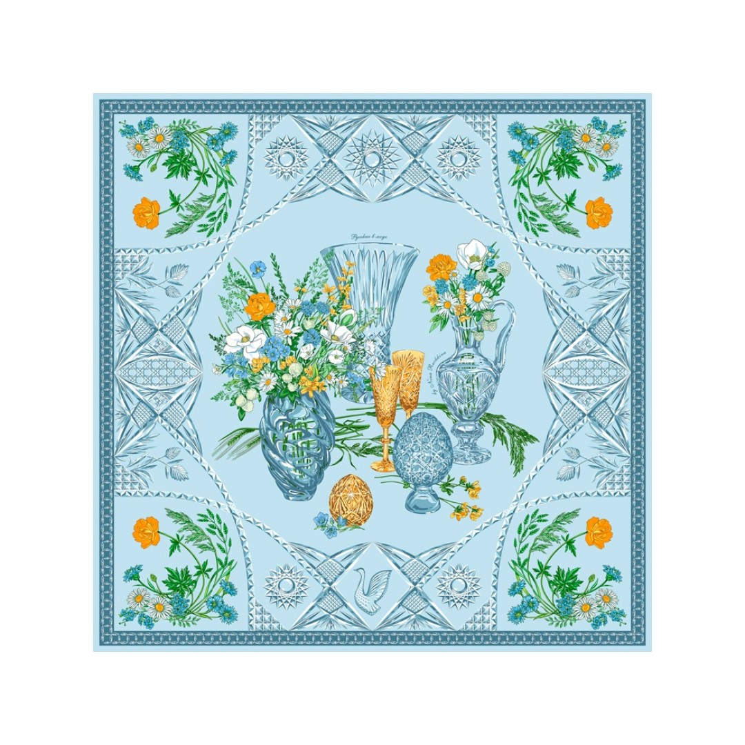 Платок «Мелодия хрусталя», голубой