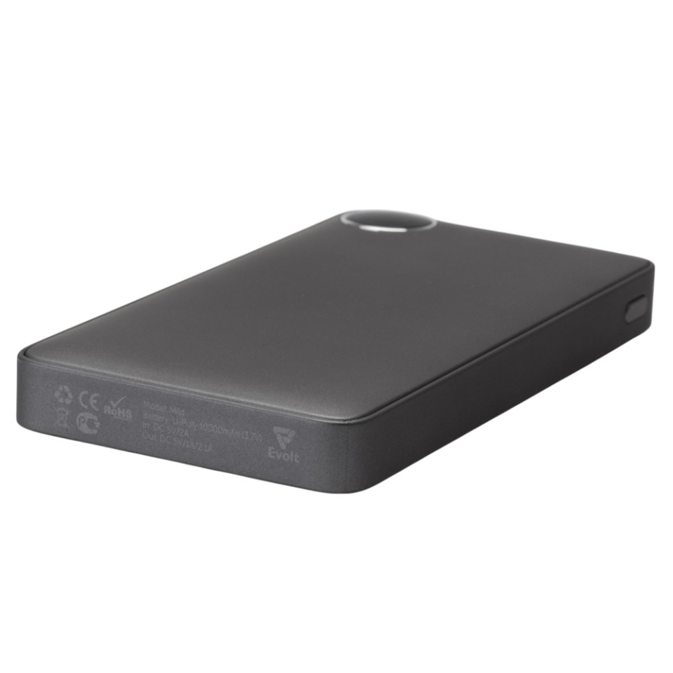 Внешний аккумулятор с дисплеем «Mild», 10 000 mAh, темно-серый