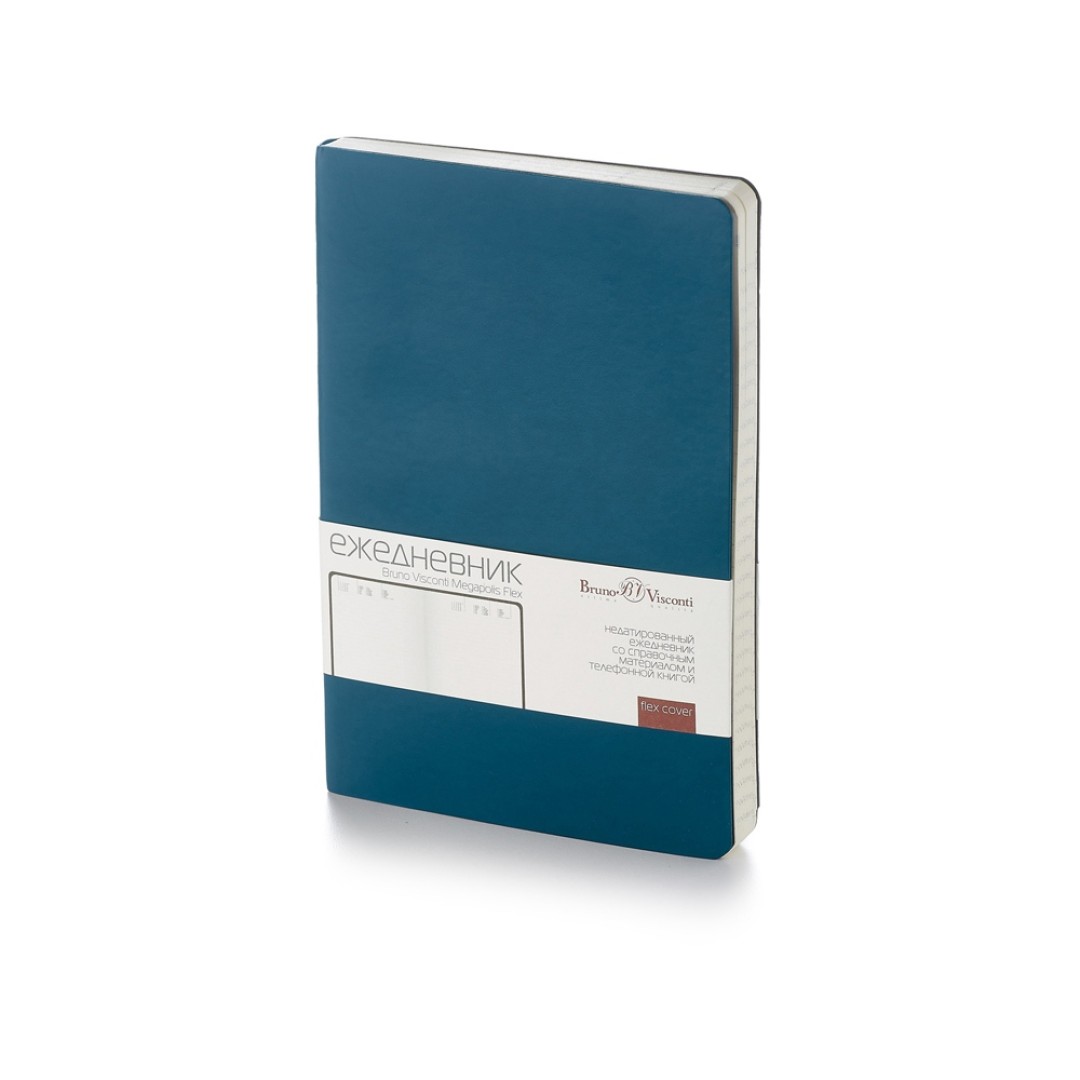 Ежедневник А5 недатированный «Megapolis Flex», темно-синий (Р)