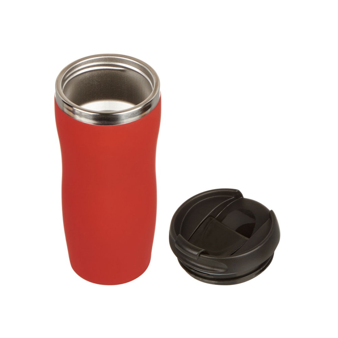 Термокружка "Double wall mug C1", soft touch, 350 мл, красный