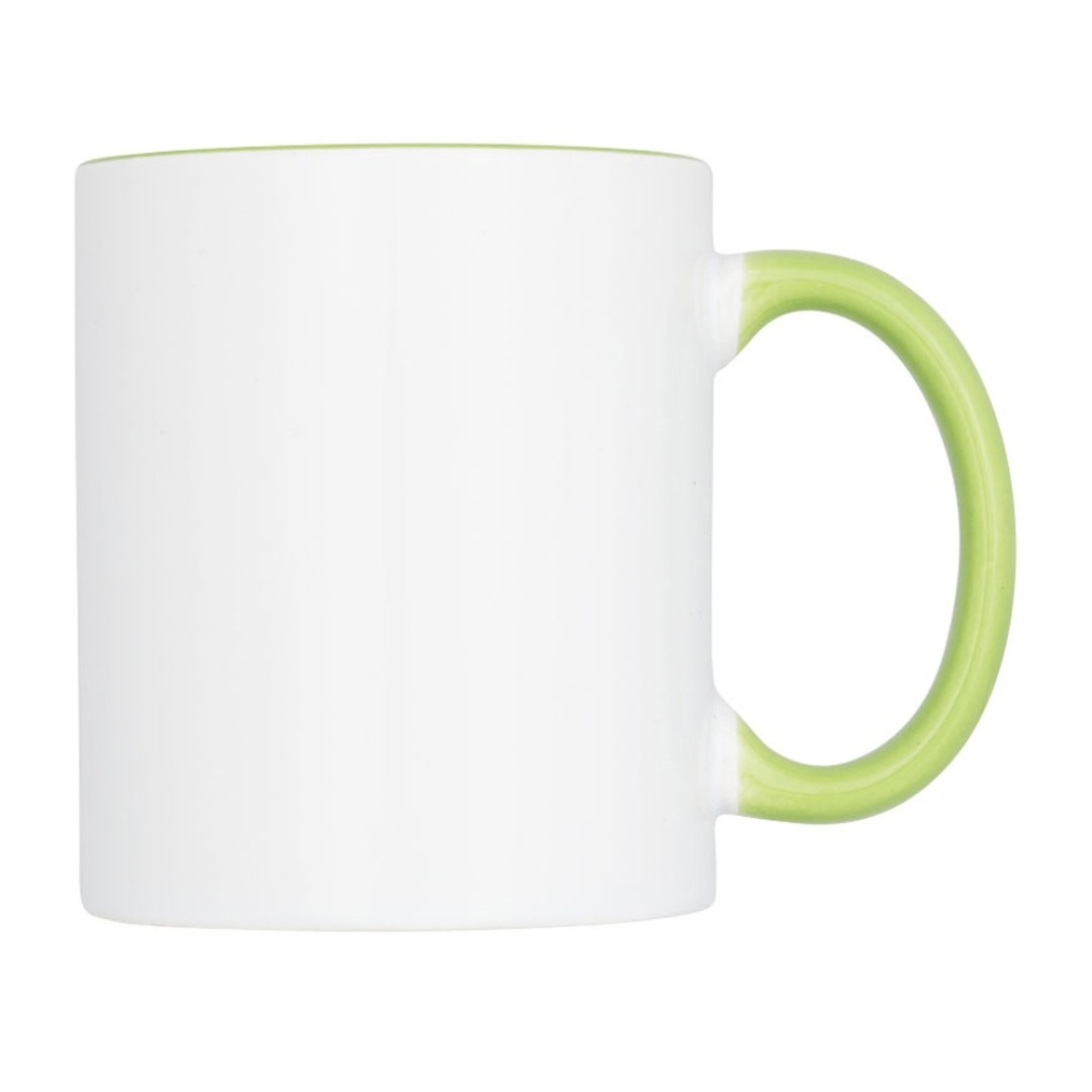 Цветная кружка Pix для сублимации, белый/зеленый