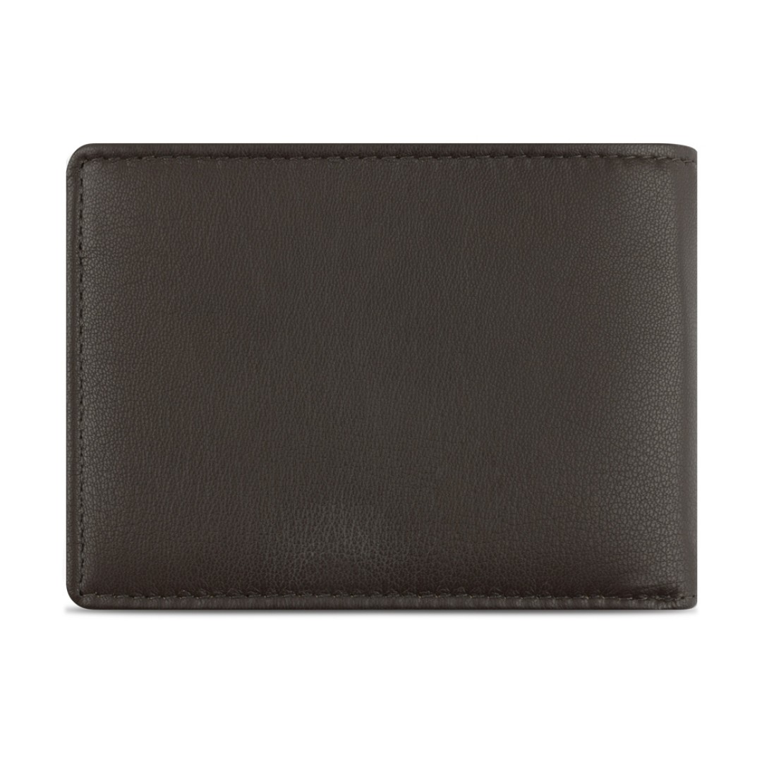 Портмоне BUGATTI Banda, с защитой данных RFID, коричневое, кожа/полиэстер, 12,5х2х9 см