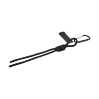 Брелок-веревочка на карабине, черный