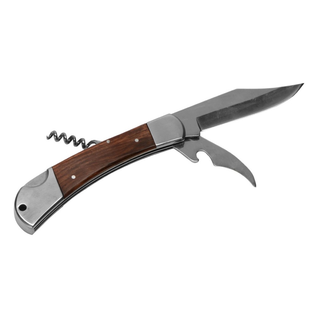 Набор «Подарочный» с многофункциональным ножом, темно-коричневый/бордовый