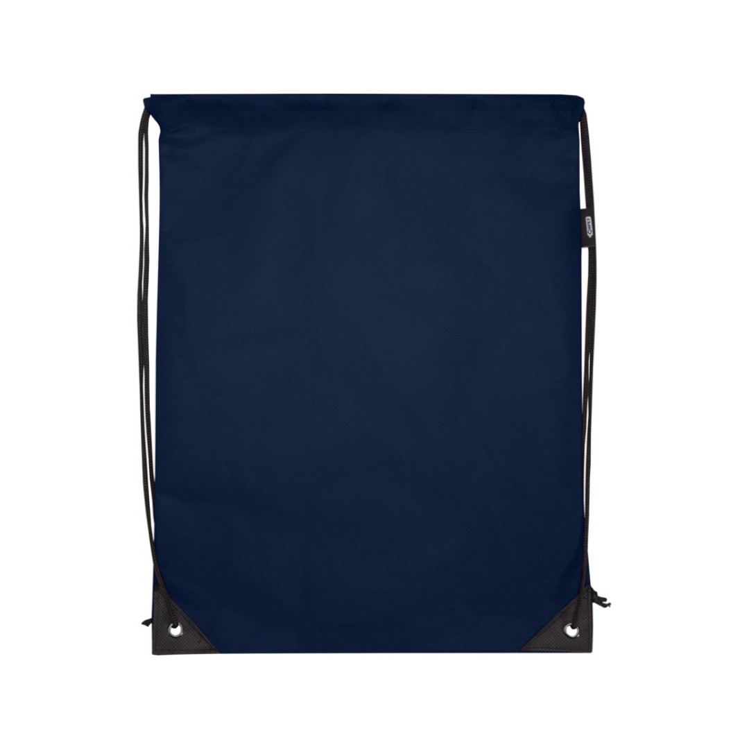 Рюкзак-мешок  на шнурке «Evergreen» из переработанного нетканого материала, синий navy