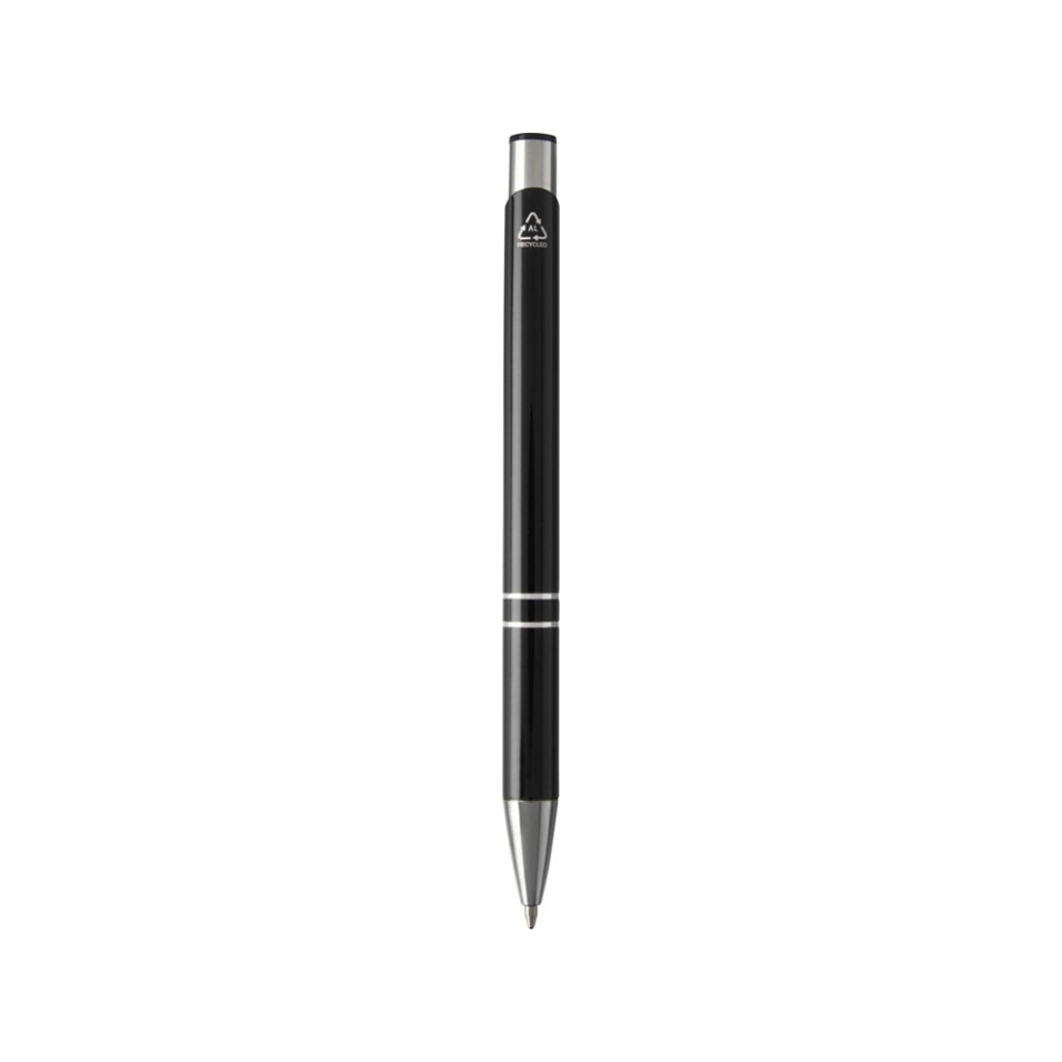 Шариковая ручка Moneta из переработанного алюминия - сплошной черный