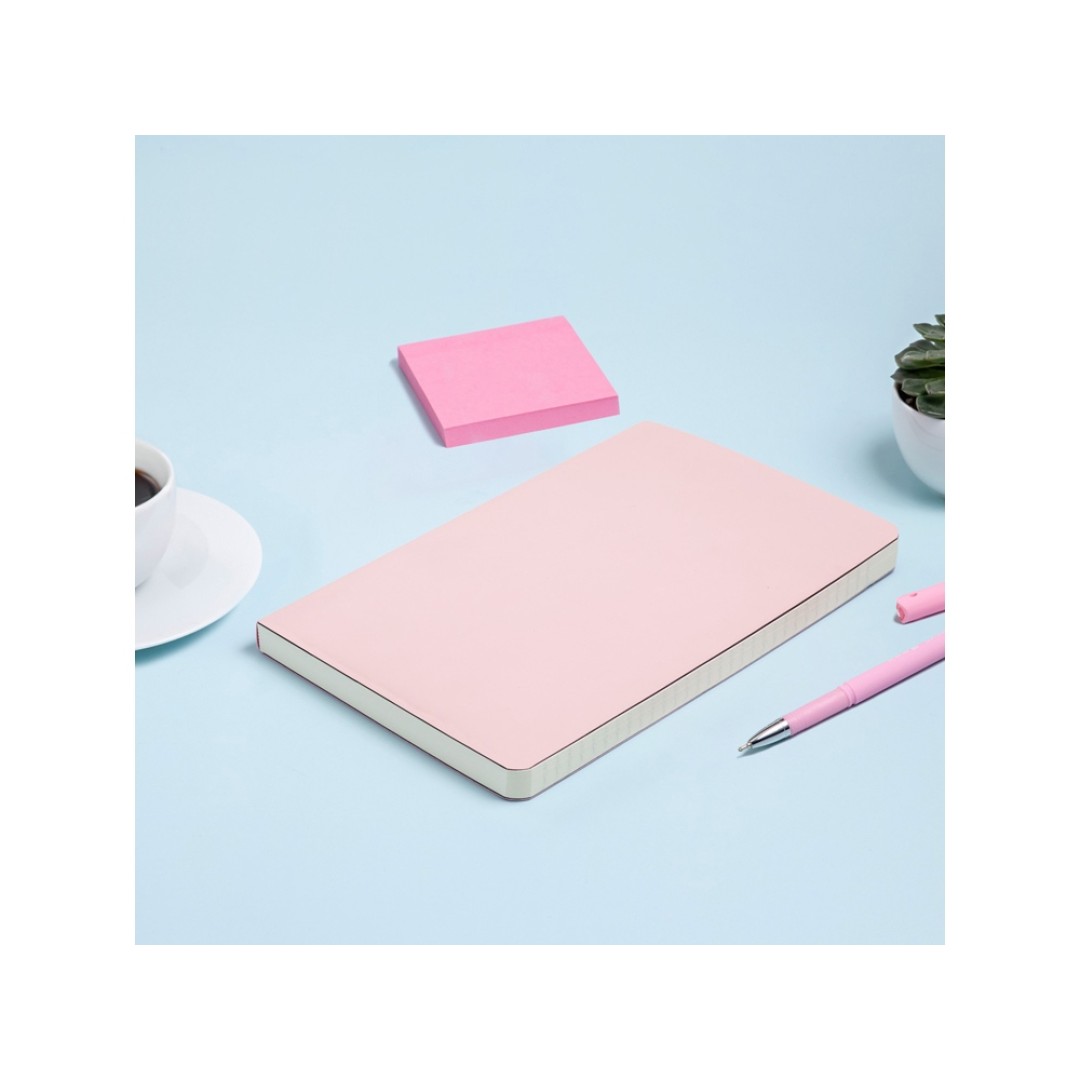 Ежедневник А5 недатированный «Megapolis Velvet Flex», зефирный розовый