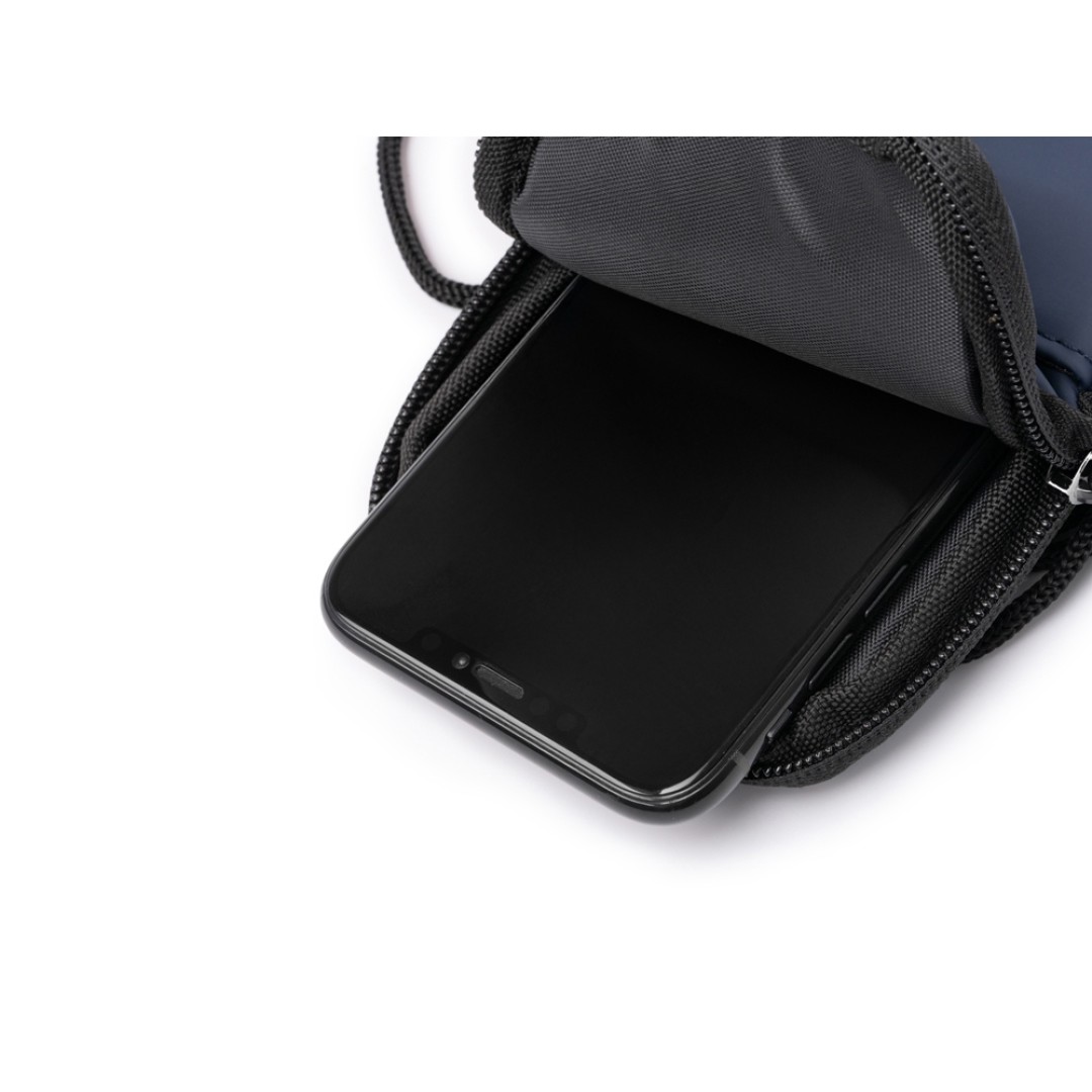 Сумка для мобильного телефона SEUL из экокожи, синий нейви