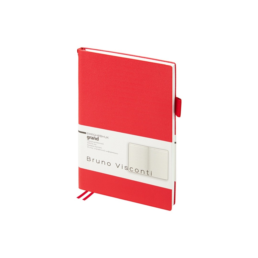 Ежедневник недатированный А5 "Grand", красный