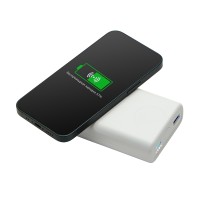 Внешний беспроводной аккумулятор 2-в-1 с функцией зарядки Apple Watch, QC/PD «AtomIQ», 10000 мАч, белый