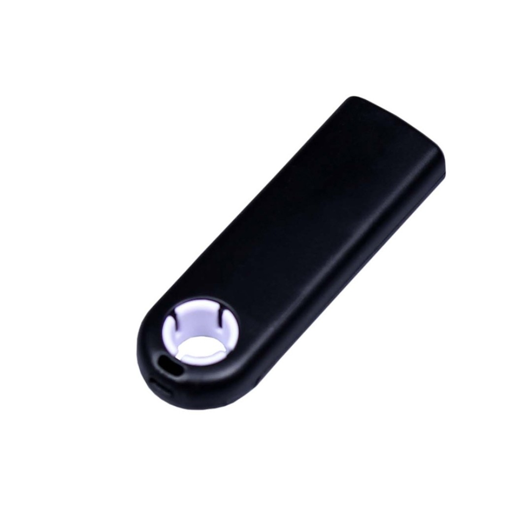 USB-флешка промо на 64 Гб прямоугольной формы, выдвижной механизм, белый