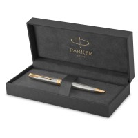 Ручка шариковая «Parker Sonnet Core Stainless Steel GT», серебристый/золотистый
