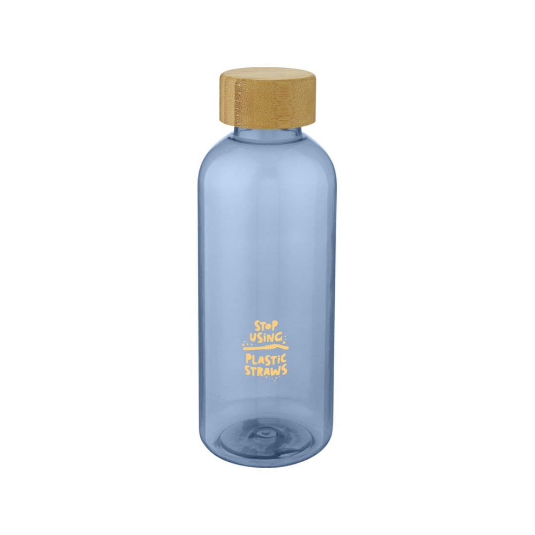 Ziggs спортивная бутылка из переработанного пластика объемом 650 мл, синий прозрачный