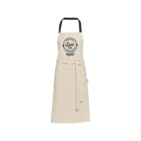 Nia фартук из переработанного хлопка плотностью 200 г/м2 - сплошной черный