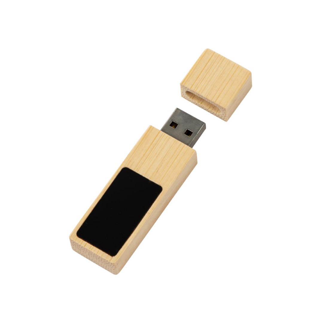 USB 2.0- флешка на 32 Гб c подсветкой логотипа «Bamboo LED»