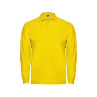Рубашка поло "Estrella" мужская с длинным рукавом, желтый