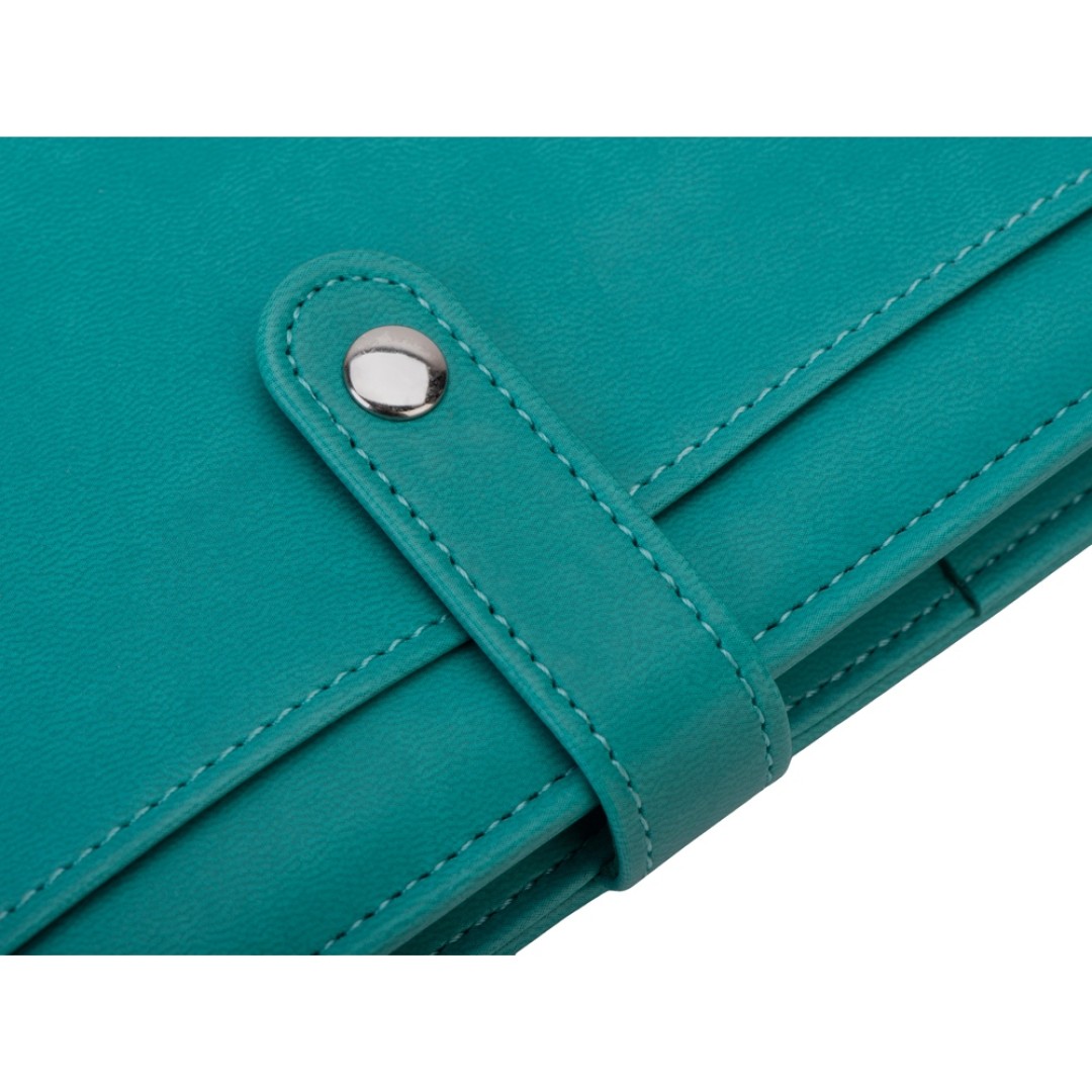 Блокнот-кошелек с сменным блоком А6 "Wall Street", 64 листа, бирюзовый