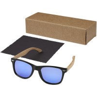 Hiru, зеркальные поляризованные солнцезащитные очки в оправе из переработанного PET-пластика/дерева в подарочной коробке, дерево