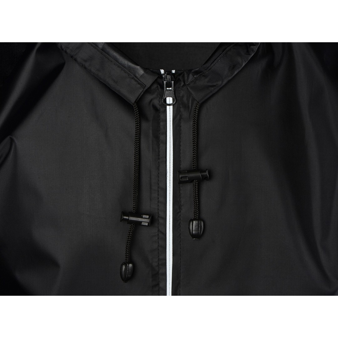 Короткий дождевик "Tornado" со светоотражающими элементами, черный