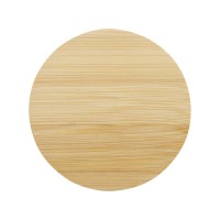 Стеклянная кружка Lenora емкостью 250 мл с бамбуковой крышкой - прозрачный