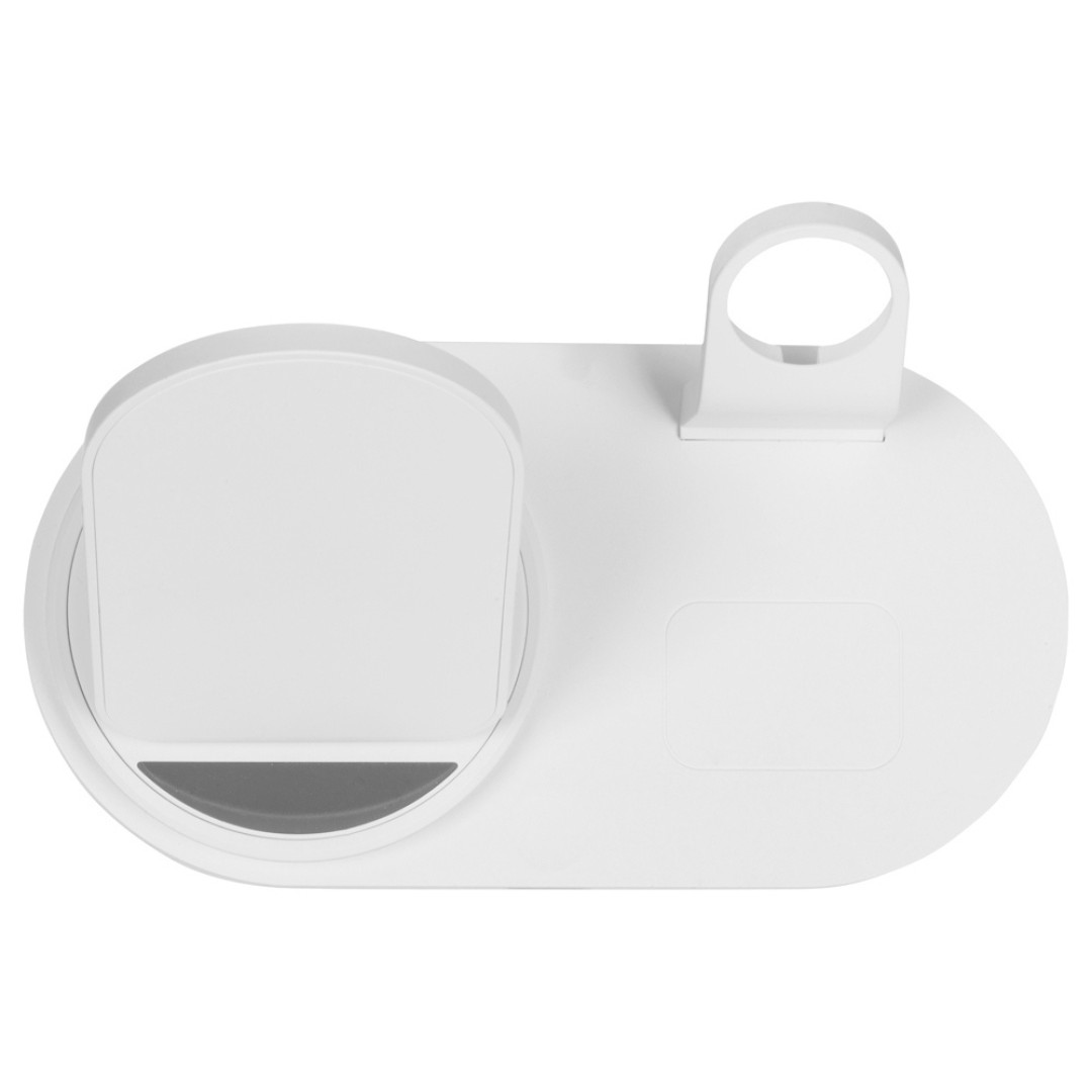 Складная зарядная станция с беспроводной зарядкой «Flashport», 15 Вт, белый (Р)