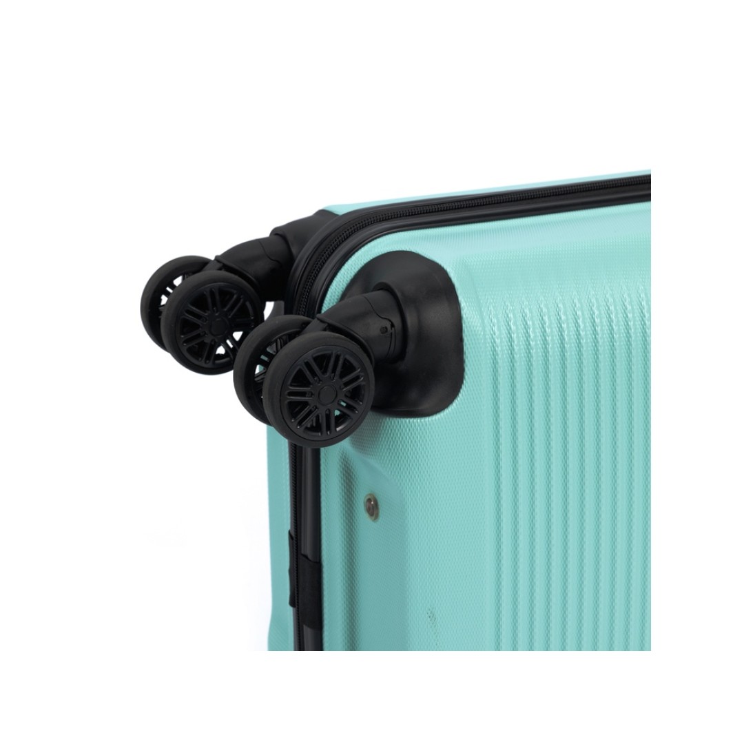 Чемодан TORBER Caspian, светло-зелёный, ABS-пластик, 38 х 20 х 54 см, 35 л