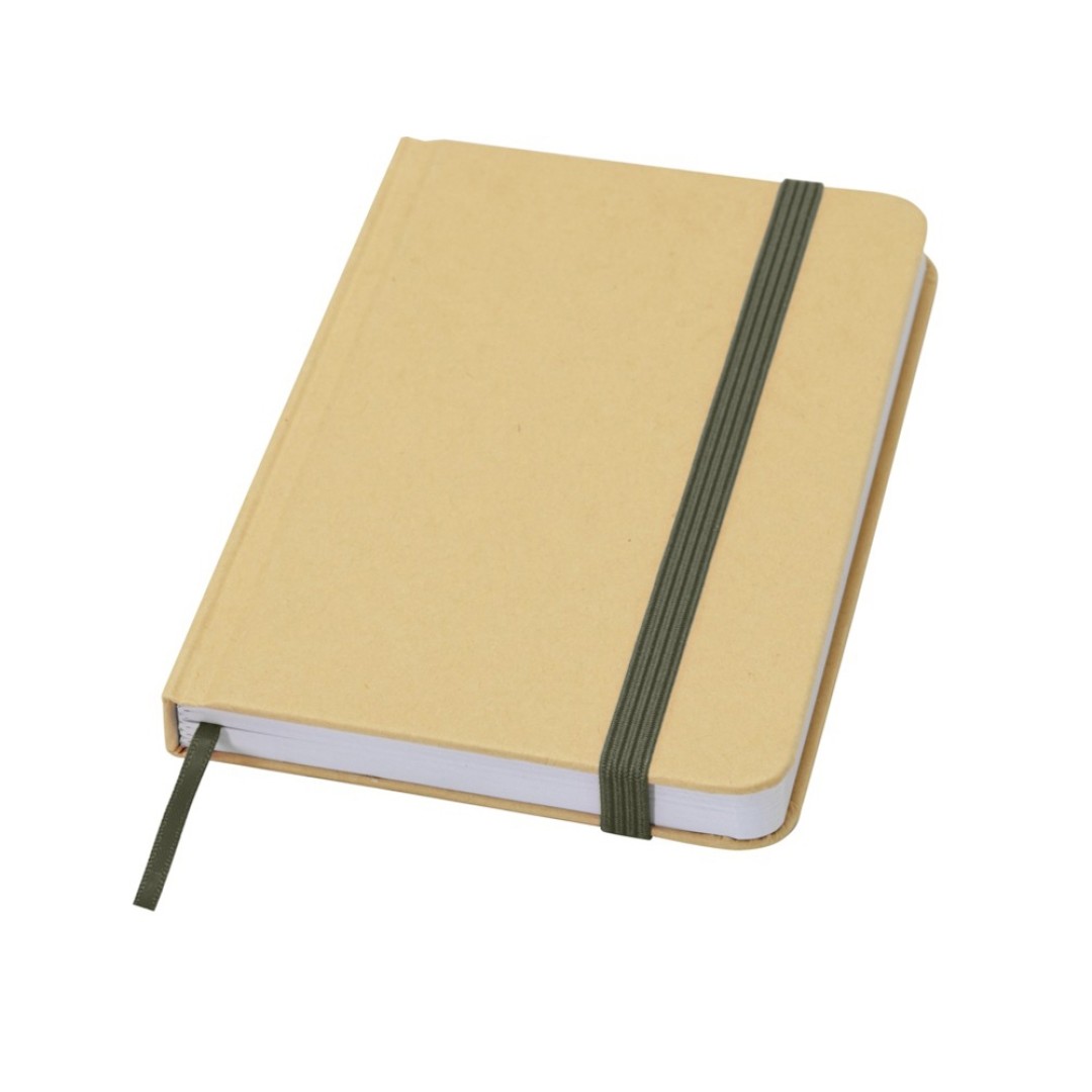 Reed блокнот формата А6 из переработанного материала в твердой обложке с простыми страницами - Зеленый лесной