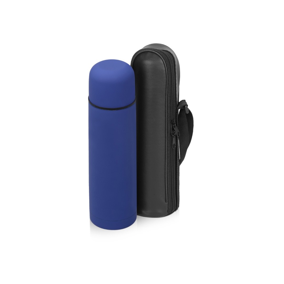 Термос «Ямал Soft Touch» с чехлом, 500мл, синий
