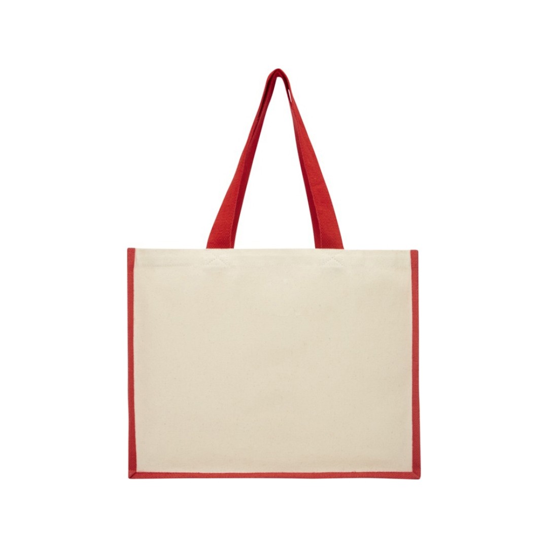 Сумка-тоут Varai для покупок из холщового хлопка и джута (плотность 320 г/м2), красный