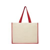 Сумка-тоут Varai для покупок из холщового хлопка и джута (плотность 320 г/м2), красный