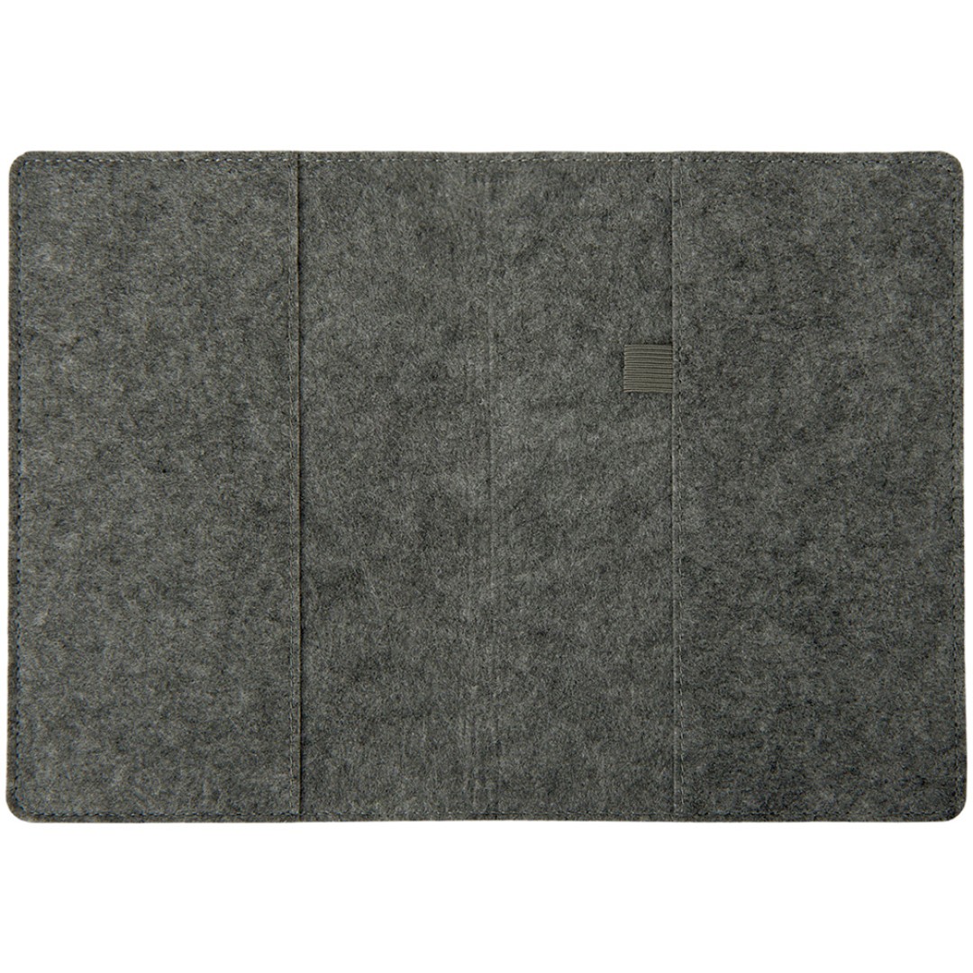 Двустороннее портфолио из рпет-фетра и искусственной кожи "Felt", серый