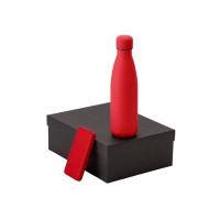 Подарочный набор с термобутылкой и повербанком С2, красный