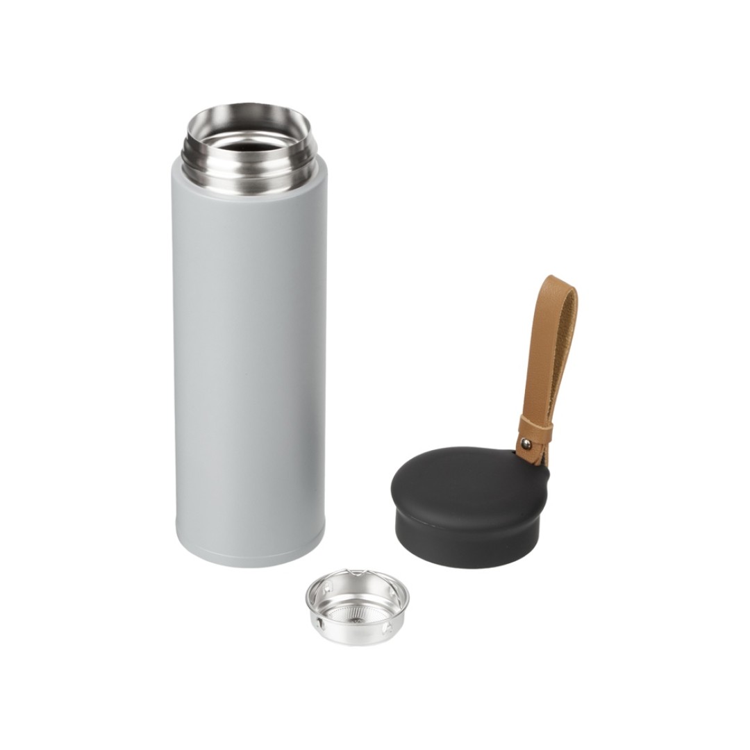 Вакуумный термос «Engage», 450 мл, тубус, средне-серый