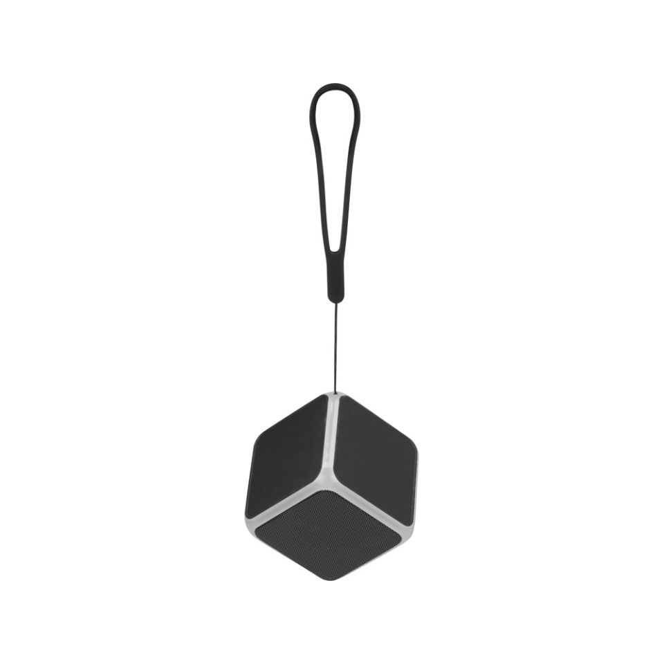 Портативная колонка «Cube» с подсветкой, черный