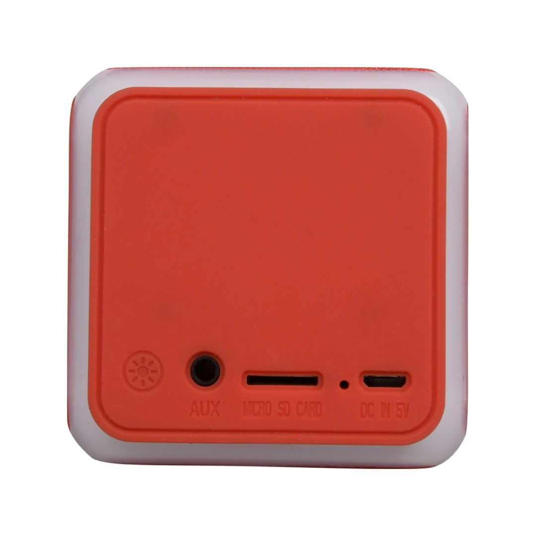 Портативная колонка «Cube» с подсветкой, красный