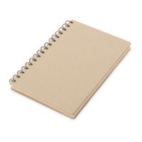 Блокнот на спирали в картонной обложке с переработанной бумагой "Mania", натуральный