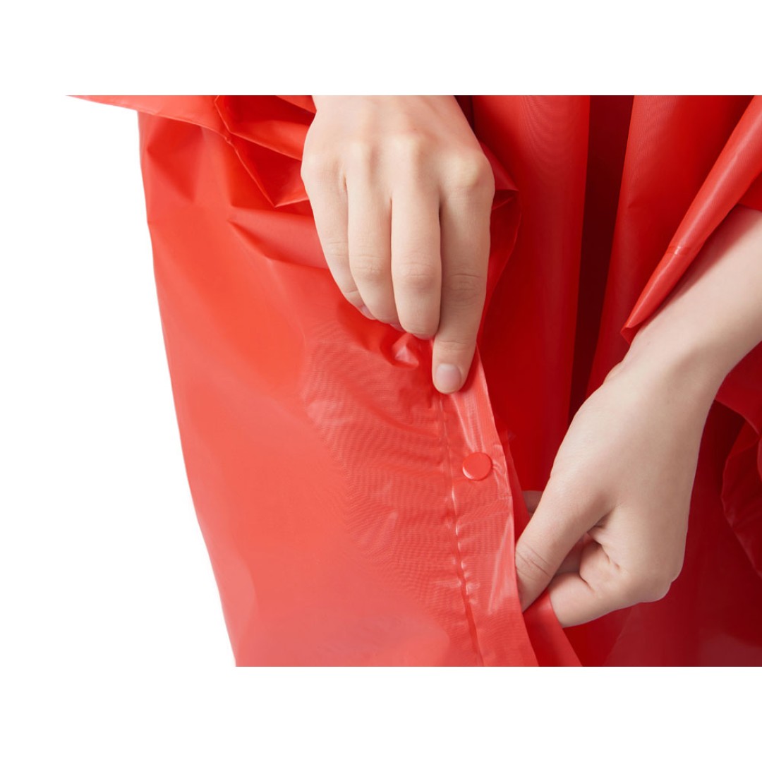 Пончо «Hawaii» c чехлом унисекс, красный