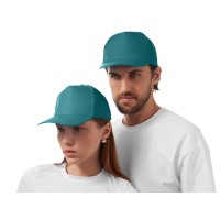 Бейсболка "Poly" 5-ти панельная 120гр, пыльно-бирюзовый